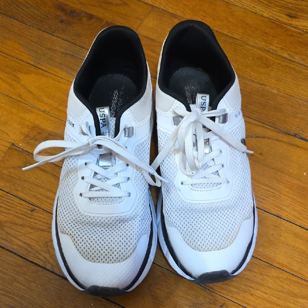 U.S. Polo Assn. White and Black Women's Shoes